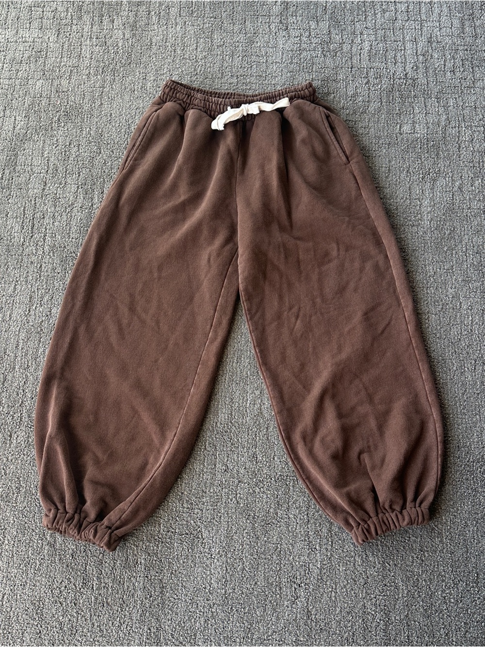 The Blank Lab Cotton Bubble Jogger Sweatpants Boxy Relaxed Fit - Size S